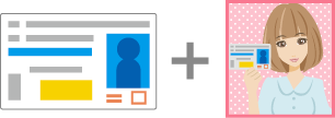 身分証の写真+身分証とご本人様が映っている写真
